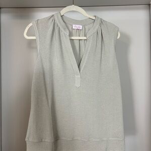 Gray Sleeveless Knit Top